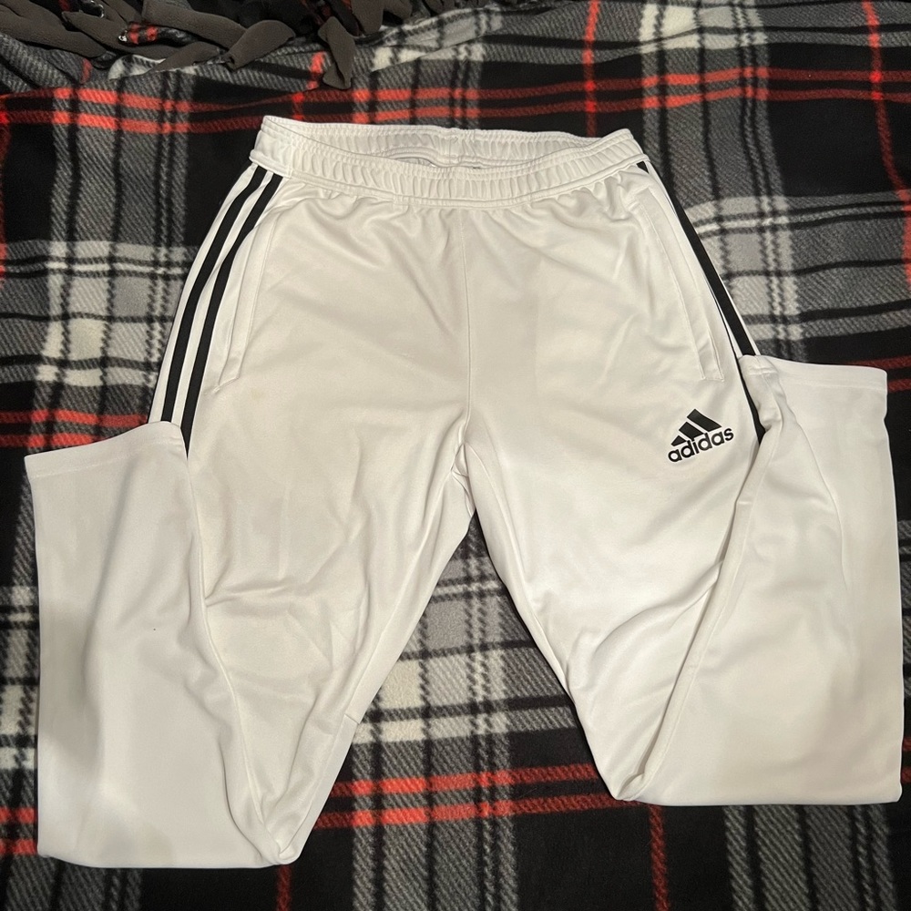 White Adidas Silky Football Pants
